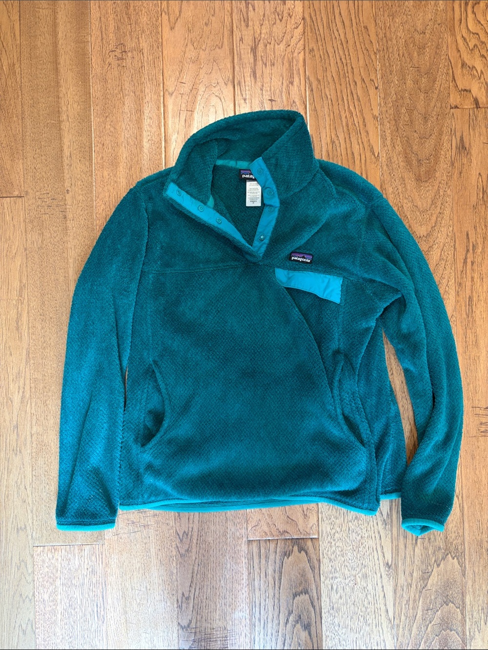Patagonia Teal Snap-T Fleece Pullover - Teal/Light Teal Accents